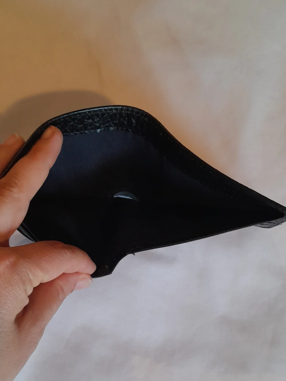 Handcrafted Black Leather Bifold Wallet